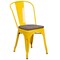 Flash Furniture 33" Yellow and Brown Contemporary Stackable Dining Chair